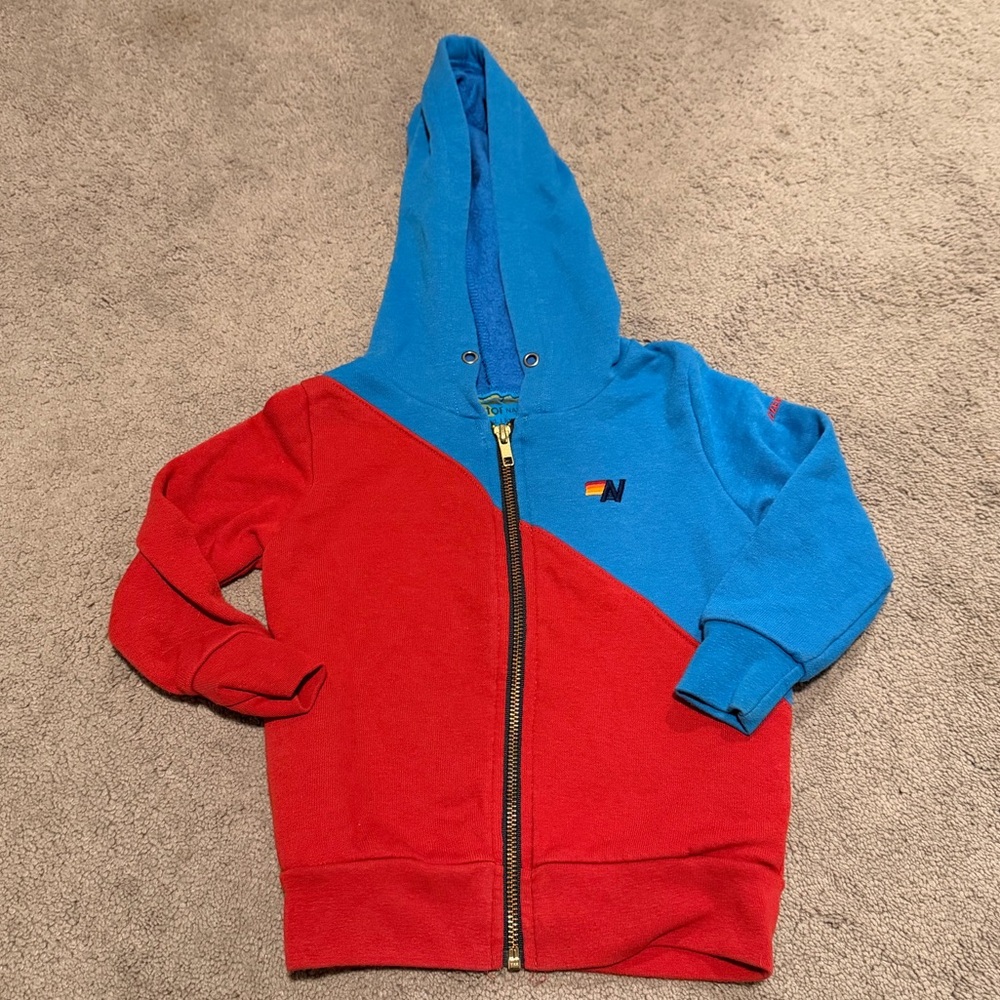 Aviator Nation Toddler Hoodie - Red and Blue
